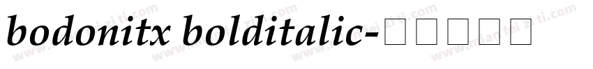 bodonitx bolditalic字体转换